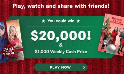 Free Cash Prizes from Hallmark Channel