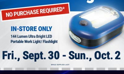 Free LED Flashlight at Harbor Freight