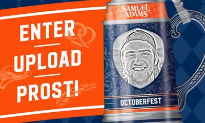 Free Sam Adams Branded Beer Stein