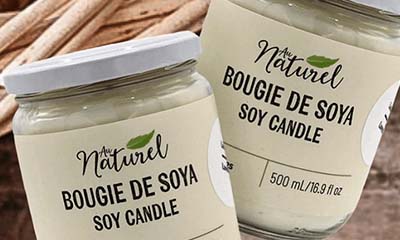 Free Au Nature Large Soy Scented Candle