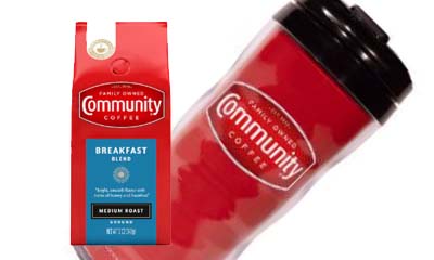 Free Community Coffee Cup, Cooler and Hat