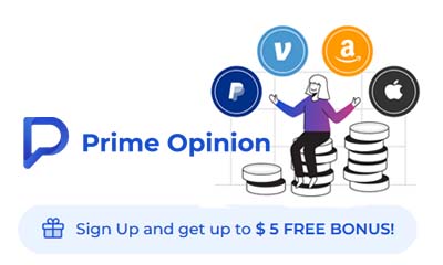 Earn up to $5 per Survey + $5 Free Bonus