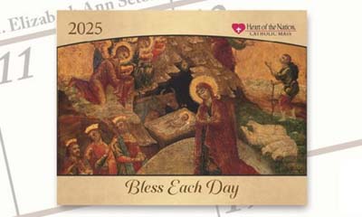 Free 2025 Heart of the Nation Catholic Art Wall Calendar