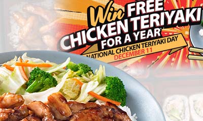Free Chicken Teriyaki for a Year