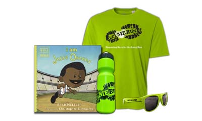 Free I am Jesse Owens T-Shirt, Sunglasses and Water Bottle