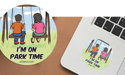 Free I'm On Park Time Sticker