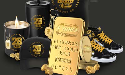 Free Raisning Cane's Gold Sneakers