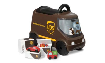 Free Ride & Deliver UPS Truck Toy