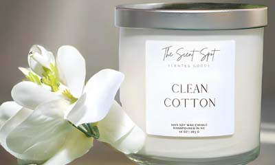 Free Scent Spot Cotton Clean Scented Candle