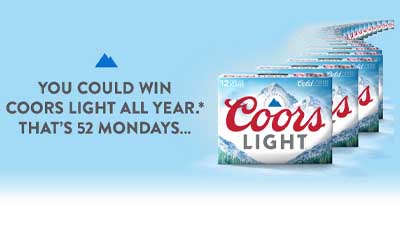Free Coors Light for a Year