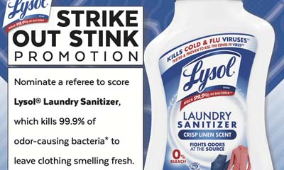 Free Lysol Strike Out Stink Prize Package