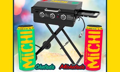 Free Michi branded 3-Burner Propane Gas Griddle