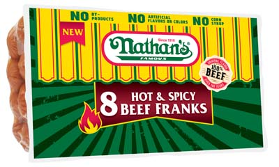 Free Nathan's Famous Hot & Spicy Beef Franks