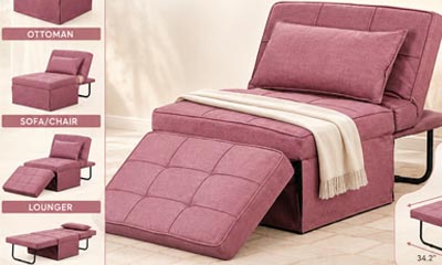 Win a Pink 4-in-1 Convertible Sofa Bed